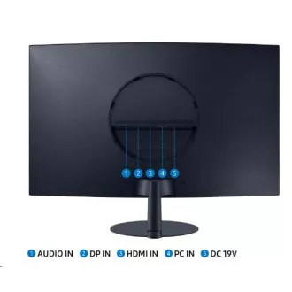 SAMSUNG MT LED LCD Monitor 24" 24T550FDRXEN- prohnutý, VA, 1920x1080, 4ms, 75Hz, HDMI, DisplayPort