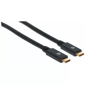 Manhattan USB-C kabel, USB 3.1, Gen 1, USB-C Male na USB-C Male, 5 Gbps, 2m, černá Manhattan USB-C kabel, USB 3.1, Gen 1, USB-C Male na USB-C Male, 5 Gbps, 2m, černá