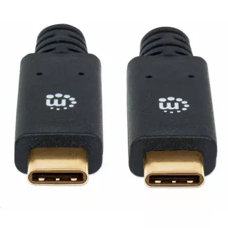 Manhattan USB-C kabel, USB 3.1, Gen 1, USB-C Male na USB-C Male, 5 Gbps, 2m, černá Manhattan USB-C kabel, USB 3.1, Gen 1, USB-C Male na USB-C Male, 5 Gbps, 2m, černá