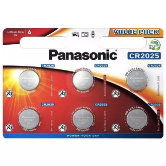 PANASONIC Lithiová baterie (knoflíková) CR-2025EL/6BP 3V (Blistr 6ks)