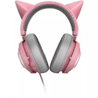RAZER sluchátka Kraken Kitty, USB Headset, Chroma, Quartz / růžová