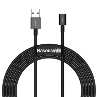Baseus Superior Series rychlonabíjecí kabel USB/Type-C 66W 2m černá Baseus Superior Series rychlonabíjecí kabel USB/Type-C 66W 2m černá