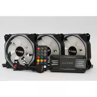 1stCOOL Fan KIT AURA EVO 4 ARGB, 3x HEXA2 ventilátor + ARGB řadič + dálkový ovladač 1stCOOL Fan KIT AURA EVO 4 ARGB, 3x HEXA2 ventilátor + ARGB řadič + dálkový ovladač