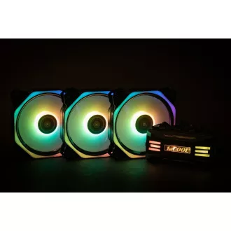 1stCOOL Fan KIT AURA EVO 4 ARGB, 3x HEXA2 ventilátor + ARGB řadič + dálkový ovladač 1stCOOL Fan KIT AURA EVO 4 ARGB, 3x HEXA2 ventilátor + ARGB řadič + dálkový ovladač