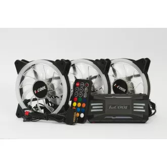 1stCOOL Fan KIT AURA EVO 2 ARGB, 3x Dual Ring ventilátor + řadič + dálkový ovladač 1stCOOL Fan KIT AURA EVO 2 ARGB, 3x Dual Ring ventilátor + řadič + dálkový ovladač