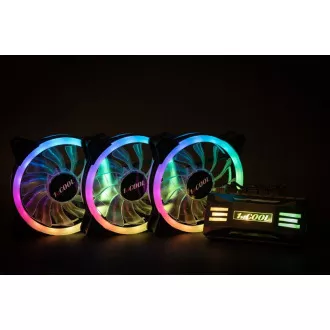 1stCOOL Fan KIT AURA EVO 2 ARGB, 3x Dual Ring ventilátor + řadič + dálkový ovladač 1stCOOL Fan KIT AURA EVO 2 ARGB, 3x Dual Ring ventilátor + řadič + dálkový ovladač