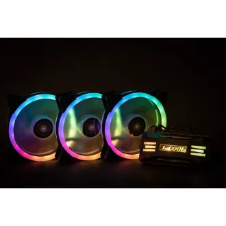 1stCOOL Fan KIT AURA EVO 2 ARGB, 3x Dual Ring ventilátor + řadič + dálkový ovladač 1stCOOL Fan KIT AURA EVO 2 ARGB, 3x Dual Ring ventilátor + řadič + dálkový ovladač