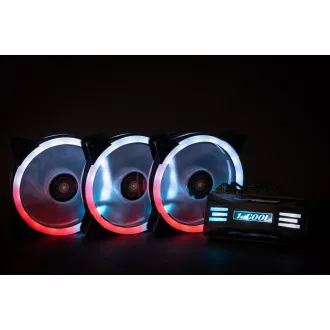1stCOOL Fan KIT AURA EVO 2 ARGB, 3x Dual Ring ventilátor + řadič + dálkový ovladač 1stCOOL Fan KIT AURA EVO 2 ARGB, 3x Dual Ring ventilátor + řadič + dálkový ovladač