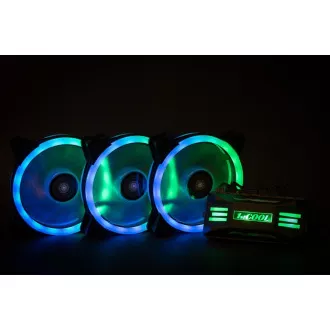 1stCOOL Fan KIT AURA EVO 2 ARGB, 3x Dual Ring ventilátor + řadič + dálkový ovladač 1stCOOL Fan KIT AURA EVO 2 ARGB, 3x Dual Ring ventilátor + řadič + dálkový ovladač