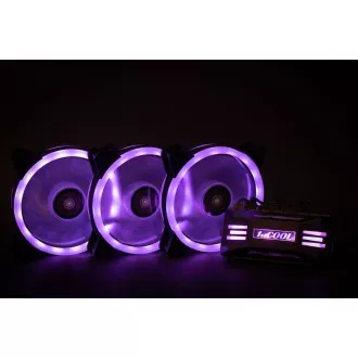 1stCOOL Fan KIT AURA EVO 2 ARGB, 3x Dual Ring ventilátor + řadič + dálkový ovladač 1stCOOL Fan KIT AURA EVO 2 ARGB, 3x Dual Ring ventilátor + řadič + dálkový ovladač