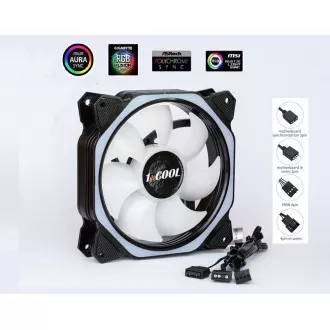 1stCOOL Fan AURA EVO Hexagon 2 ARGB ventilátor 12cm 1stCOOL Fan AURA EVO Hexagon 2 ARGB ventilátor 12cm