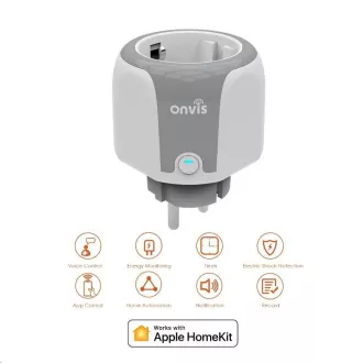 ONVIS Chytrá zásuvka – HomeKit, Wi-Fi 2, 4 GHz