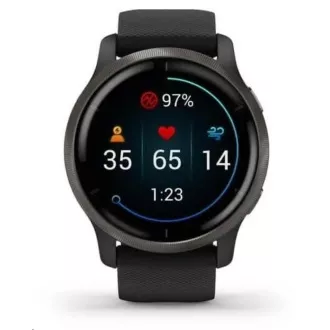 Garmin GPS sportovní hodinky Venu2 Slate/Black Band