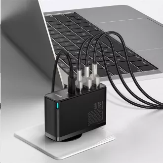 Baseus GaN2 Pro rychlonabíjecí adaptér 2x Type-C + 2x USB-A 100W černá