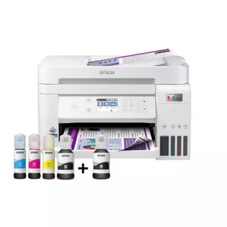 EPSON tiskárna ink EcoTank L6276, 3v1, A4, 1200x4800dpi, 33ppm, USB, Wi-Fi, LAN, bílá, Záruka 5 let po registraci zdarma