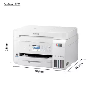 EPSON tiskárna ink EcoTank L6276, 3v1, A4, 1200x4800dpi, 33ppm, USB, Wi-Fi, LAN, bílá, Záruka 5 let po registraci zdarma