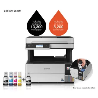 EPSON tiskárna ink EcoTank L6460, 3v1, A4, 1200x4800dpi, 37ppm, USB, Duplex