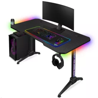 CONNECT IT NEO+ herní stůl s RGB podsvícením, černá