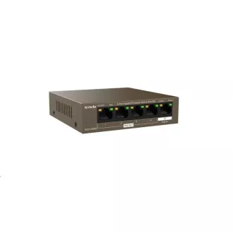 Tenda TEG1105PD - 5-port PoE PD Gigabit Ethernet Switch, 1x PoE IN, 4x PoE OUT, Kov, Fanless