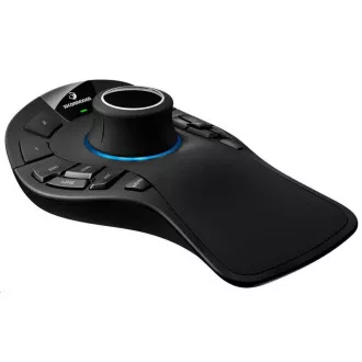 3Dconnexion SpaceMouse Pro 3DX-700075, Wi-Fi myš, ergonomická, s podsvícením, displej, USB hub