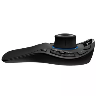 3Dconnexion SpaceMouse Pro 3DX-700075, Wi-Fi myš, ergonomická, s podsvícením, displej, USB hub