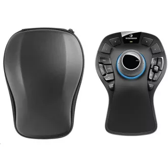 3Dconnexion SpaceMouse Pro 3DX-700075, Wi-Fi myš, ergonomická, s podsvícením, displej, USB hub