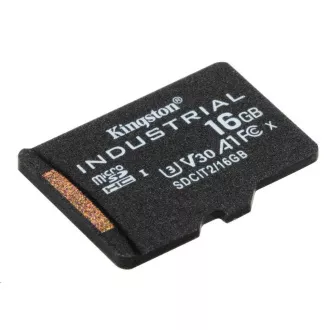Kingston MicroSDHC karta 16GB Industrial C10 A1 pSLC Card Single Pack