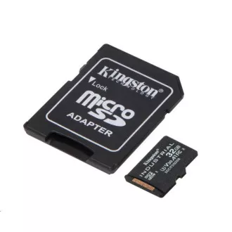 Kingston MicroSDHC karta 32GB Industrial C10 A1 pSLC Card + SD Adapter