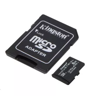 Kingston MicroSDHC karta 8GB Industrial C10 A1 pSLC Card + SD Adapter