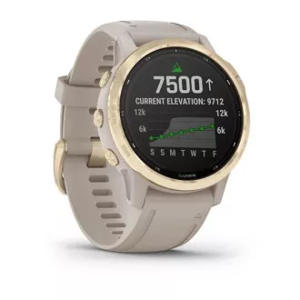 Garmin fenix6S PRO Solar, LightGold/Sand Band (MAP/Music) Garmin fenix6S PRO Solar, LightGold/Sand Band (MAP/Music)