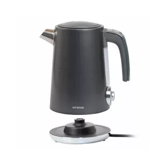 ORAVA Delux-1 rychlovarná konvice, 2200 W, 1.7 l, regulace teploty, automatické vypnutí, nerez černá