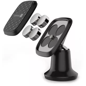 CONNECT IT univerzální magnetický držák do auta InCarz 4Ultra, 4 magnety, černá