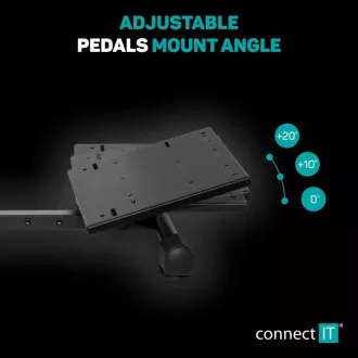 CONNECT IT držák na herní volant TitanFrame, řadící páku a pedály, černá CONNECT IT držák na herní volant TitanFrame, řadící páku a pedály, černá