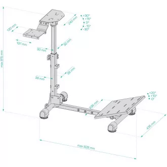 CONNECT IT držák na herní volant TitanFrame, řadící páku a pedály, černá CONNECT IT držák na herní volant TitanFrame, řadící páku a pedály, černá
