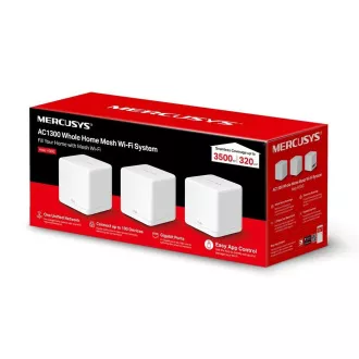 MERCUSYS Halo H30G(3-pack) Aginet WiFi5 Mesh (AC1300, 2, 4GHz/5GHz, 2xGbELAN/WAN)