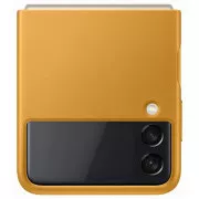 Samsung kožený zadní kryt EF-VF711LYE pro Galaxy Z Flip3, žlutá