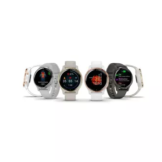 Garmin GPS sportovní hodinky Venu® 2S Rose Gold/White Leather Band Garmin GPS sportovní hodinky Venu® 2S Rose Gold/White Leather Band
