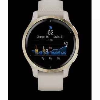 Garmin GPS sportovní hodinky Venu® 2S Rose Gold/White Leather Band Garmin GPS sportovní hodinky Venu® 2S Rose Gold/White Leather Band