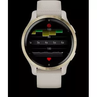 Garmin GPS sportovní hodinky Venu® 2S Rose Gold/White Leather Band Garmin GPS sportovní hodinky Venu® 2S Rose Gold/White Leather Band