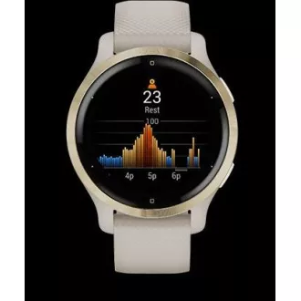 Garmin GPS sportovní hodinky Venu® 2S Rose Gold/White Leather Band Garmin GPS sportovní hodinky Venu® 2S Rose Gold/White Leather Band