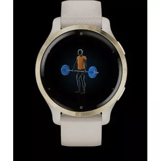 Garmin GPS sportovní hodinky Venu® 2S Rose Gold/White Leather Band Garmin GPS sportovní hodinky Venu® 2S Rose Gold/White Leather Band
