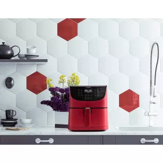 Cosori CP158-AF PREMIUM – 5.5L horkovzdušná fritéza + 5x špíz a gril. rošt, red