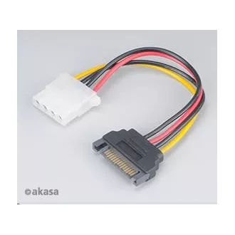 AKASA kabel SATA redukce napájení na 4pin Molex, 15cm, 2ks v balení