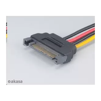 AKASA kabel SATA redukce napájení na 4pin Molex, 15cm, 2ks v balení