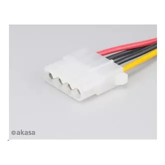 AKASA kabel SATA redukce napájení na 4pin Molex, 15cm, 2ks v balení
