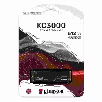 Kingston SSD 512GB KC3000 M.2 2280 NVMe™ PCIe Gen 4 (R 7000MB/s; W 3900MB/s)