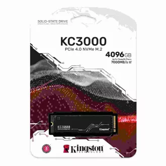 Kingston SSD 4TB (4096GB) KC3000 M.2 2280 NVMe™ PCIe Gen 4 (R 7000MB/s; W 7000MB/s)