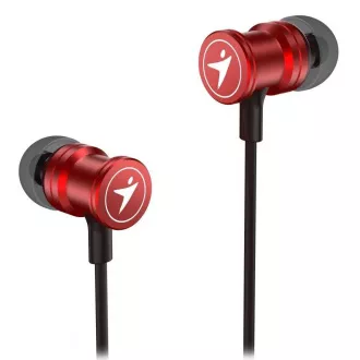 GENIUS sluchátka HS-M316 METALLIC RED, 4pin 3, 5 mm jack, červená