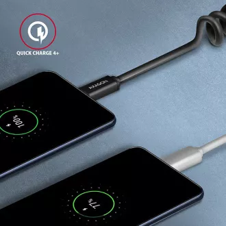 AXAGON BUCM-CM10TB, TWISTER kabel USB-C <-> USB-C, 0.6m, USB 2.0, PD 60W 3A, ALU, tpe, černý