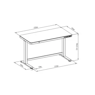 Delso WORKSTATION Elektrický výškově nastavitelný stůl černý Delso WORKSTATION Elektrický výškově nastavitelný stůl černý